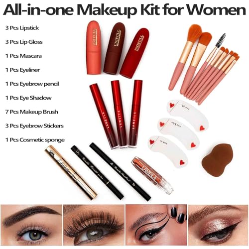 187 Colors Professional Makeup Palette - All-in-One Kit With Eye Shadows, Lipsticks, Mascara, Foundations, Blushes, Brow Pencils, Nail File - Makeup Gift Set for Women and Girls - color: 007 Set