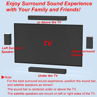 Soundbar Wall Mount Bracket for Vizio Soundbar, Speaker Wall Mounts for Surround Sound or Bookshelf Speakers, Wall Mounting Bracket Works with Most Speakers and Soundbars