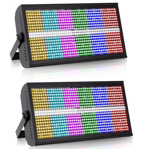 2 PCS Stage Light Effect Light 200W 768LEDs RGB Dj Lights Bar 4/6/12/144/154CH DMX Control Auto Play Sound Activated Uplight Bar for Wedding Disco Party Stage Lighting - color: Black 2PC
