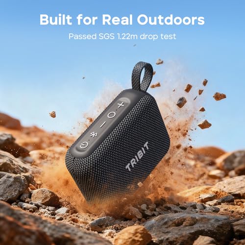 Tribit PocketGo Portable Bluetooth Speaker, 7W, IP68 Waterproof, 20H, Green - color: Green