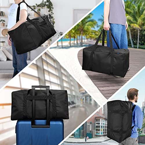 COOLBEBE 2 Pack 24" Sports Duffle Bag - 53L Travel Duffel Tote Bag, Black - size: 24” x 12” x 12” 2Pack