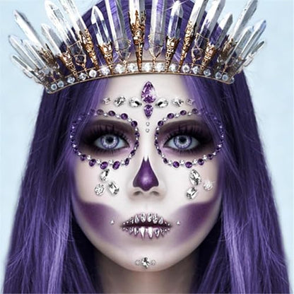 Go Ho 6 Colors Purple Face Body Paint,Cream Water Based Makeup for Halloween Cosplay,Body Paint FX Makeup Palette,Professional Face Paint Purple Makeup - color: 6 Colors Purple Makeup
