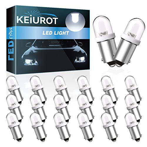 Keiurot GE44 47 755 Bulb BA9S Pinball Led Bulbs,DC 6V/6.3V,White 6500K - color: White Pinball Led Bulbs 6V