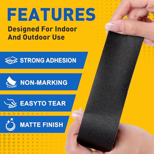 Black Gaff Tape 5 Pack, 3 Inch x 30 Yards Black Gaffers Tape, Waterproof, No Residue, Non-Reflective, Easy Tear Gaffers Stage Tape, 11 Mil Matte Gaffers Tapes for Stage, Photography, Studio.