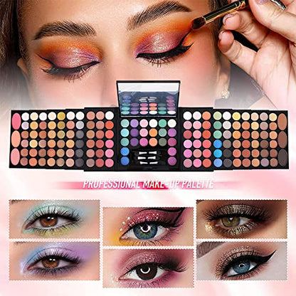 148 Colors Makeup Pallet,Professional Makeup Kit for Women Full Kit,All in One Makeup Sets for Women&Beginner,include Eyeshadow,Lipstick,Eyeliner,Concealer,makeup brush(045 Set-Black) - color: 045 set