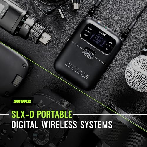 Shure SLXD25/SM58 Portable Digital Wireless System with SLXD2 Handheld Transmitter with SM58 legendary Cardioid Dynamic Vocal Microphone and SLXD5 Single-Channel Receiver | J52 Band (SLXD25/SM58-J52) - style: J52 Band (558-616 MHz)