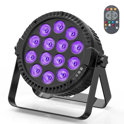 Stage Lights, 1 Pack U`King Par Can Lights RGBW LED 14x6W DMX Sound Activated, Uplights for Events Wedding Parties Church Live Show Concert Club