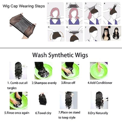 Akstore 28 inch Fashion Wigs Long Wavy Curly Hair Cosplay Wig (Purple) - color: Purple