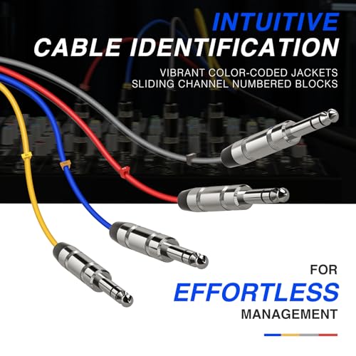 Phenyx Pro 4-Channel 1/4'' TRS Snake Cable 3 ft PCBL-QR4IN1-3 - size: 3 Feet