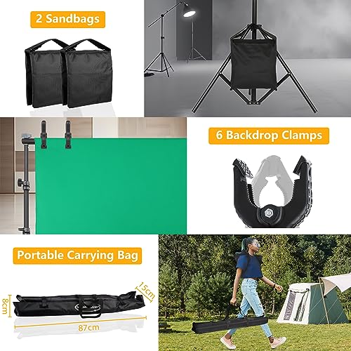 ShowMaven Background Stand,Adjustable Photo Backdrop Stand with Carry Bag for Photography Photo Video Studio, Photography Studio, Birthday Party (8.5x10ft) - size: 8.5x10ft