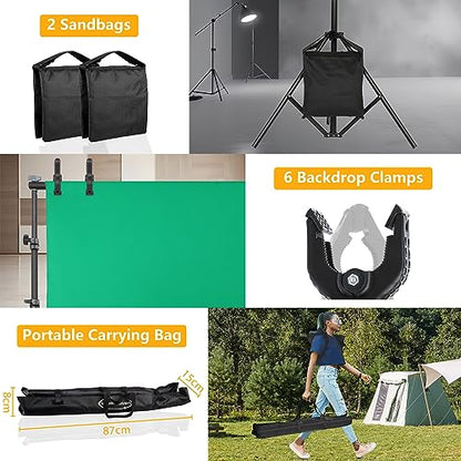 ShowMaven Background Stand,Adjustable Photo Backdrop Stand with Carry Bag for Photography Photo Video Studio, Photography Studio, Birthday Party (8.5x10ft) - size: 8.5x10ft