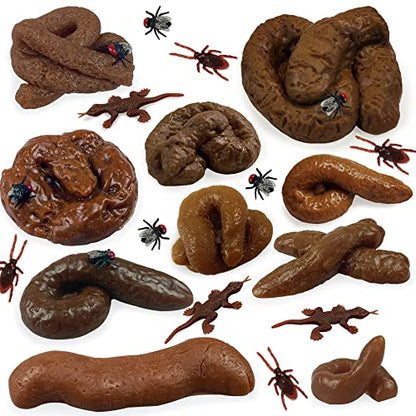 Different Shapes Fake Poo Fake Dog Poo Turd Funny Joke Tricky Toys Prank Props for Halloween April Fools' Day Prank Party