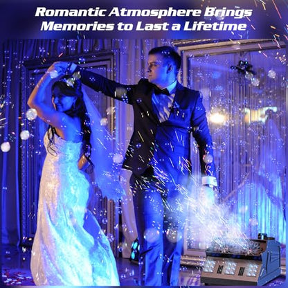 2000W Fog Machine, 3 in 1 Fog Bubble Machine with 2 Bubble Fans, 18 RGB LED Lights Smoke Bubble ALL IN ONE Fog Machine, Bubble Machine for Halloween Christmas Party Wedding Birthday - color: 1 PACK