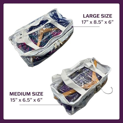 Dream Duffel Medium Garment Cubes, Costume & Accessory Storage with Multiple Pockets, Space-Saving Organiser for Dance & Travel, 3-Pack - size: Medium