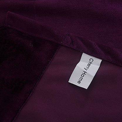 Cherry Home Set of 2 Blackout Velvet Energy Efficient Grommet Curtain Panel Drapes Lavender Purple 52Wx84L(2 Panels) Theater| Bedroom| Living Room| Hotel - color: Purple, size: 52"W x 84"L (Pack of 1)