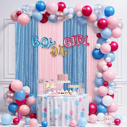 Baby Blue Sequin Backdrop 2 Panels 2FTx8FT Glitter Party Backdrop Curtains | Birthday Bridal Curtains Sparkle Photo Backdrop, Sparkly 3MM sequins with 4 inch rod pockets - color: Baby Blue, size: 2 pcs-2ftx8ft