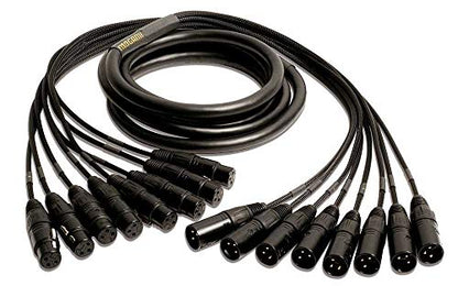 Mogami Gold 8 XLR-XLR-75 Audio Snake Cable, 8 Channel Fan-Out, XLR-Female to XLR-Male, Gold Contacts, Straight Connectors, 75 Foot - size: 75 Foot