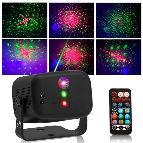 LED Disco Light RGB Sound-Activated Stage Light, Portable DJ Party Lighting with Remote Control for Home Room Karaoke Christmas Halloween Wedding Decor Stocking Stuffers