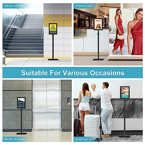 Relx Adjustable Outdoor Sign Holder Stand for Display - Floor Sign Stand with Base for Business Retail Events 8.5x11 inches