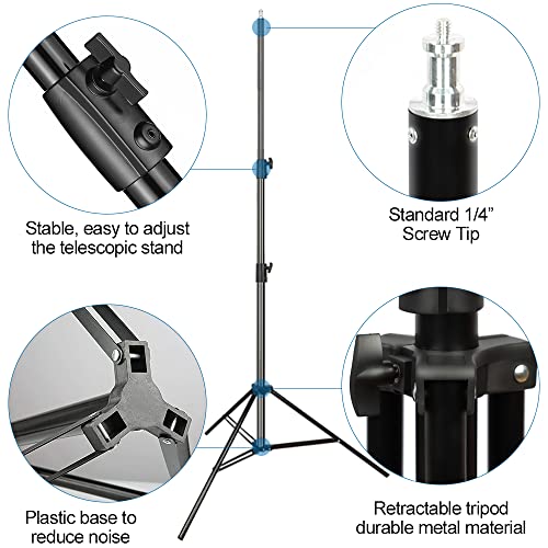 Heavy Duty Aluminum Alloy Photography Video Tripod Light Stands, Tripod Stands for Softboxes, Umbrellas, Reflectors, Lights - Pack of 2, 9.19 Feet/2.8M - size: 2 Pack