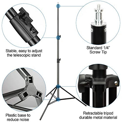 Heavy Duty Aluminum Alloy Photography Video Tripod Light Stands, Tripod Stands for Softboxes, Umbrellas, Reflectors, Lights - Pack of 2, 9.19 Feet/2.8M - size: 2 Pack