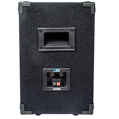 Grindhouse Speakers - GH8L-Pair - Pair of Passive 8 Inch 2-Way PA/DJ Loudspeaker Cabinet - 500 Watt each Full Range PA/DJ Band Live Sound Speaker - size: Pair