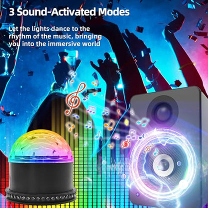 Disco Ball Light,Party Lights with Remote Control,RGB DJ Strobe Lamp for Home Room Dance Party Supplies Home Dance, Easter, Karaoke,New Years Eve Halloween Christmas Decorations