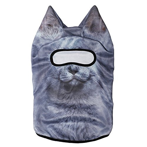 WTACTFUL 3D Animal Ears Balaclava, Breathable Face Mask for Halloween | Stand-Up Ears, Windproof Dustproof, Quick-Dry, No Fade Print, Soft, for Music Festivals Raves Ski Snowboard Moto Party - color: British Shorthair Meb-06