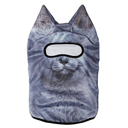 WTACTFUL 3D Animal Ears Balaclava, Breathable Face Mask for Halloween | Stand-Up Ears, Windproof Dustproof, Quick-Dry, No Fade Print, Soft, for Music Festivals Raves Ski Snowboard Moto Party - color: British Shorthair Meb-06