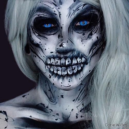 Mehron Makeup Liquid Makeup - BLACK, Face & Body Paint | 1 Fl oz Water-Based Face Paint & Body Paint Perfect for Halloween & Cosplay. Air Brush Compatible. Vegan & Made in the USA. - color: Black