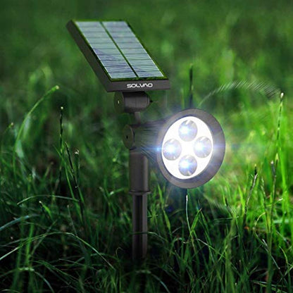 SOLVAO Solar Spotlight | 200 Lumen Ultra Bright | Waterproof, Adjustable 270° | Flag Pole, Outdoor, Landscape, Yard, Driveway | Auto On/Off | No Wiring Required - size: 1 Pack
