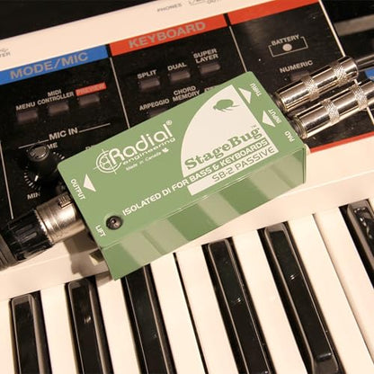 Radial StageBug SB-2 1-Channel Passive Instrument Direct Box (Pair) with 2x XLR Cables, 2x 1/4" Instrument Cables and Polishing Cloth
