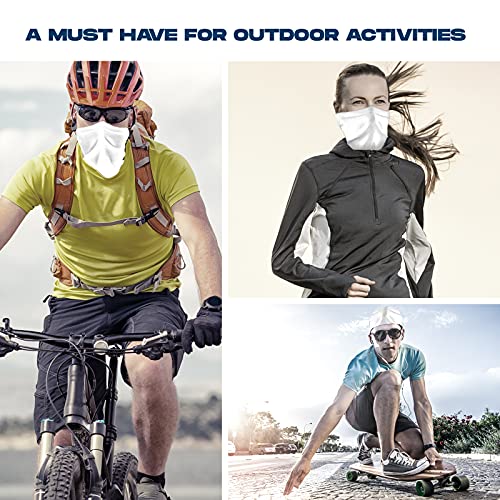 ARMORAY Face Mask, Head Wrap, Neck Gaiter, Headband - color: White