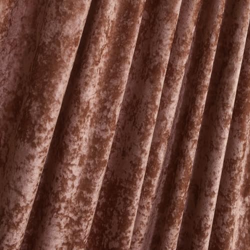 Dusty Pink Velvet Curtains 96 Inches, Super Soft Light Dimming Drapes for Nursery Girls Bedroom Elegant Thermal Insulated Panels with Energy Saving Design, W52 x L96, 2 Panels - color: Dusty Pink, size: 52"W x 96"L (Pack of 2)