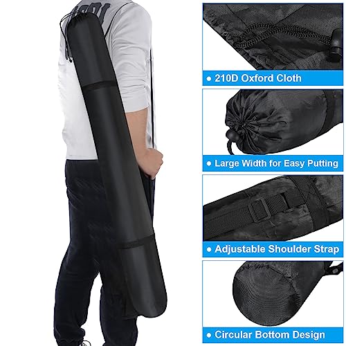 PATIKIL 51 Inch Tripod Monopod Case Bag, Nylon Camping Foldable Tripod Carry Case Storage Bag with Shoulder Strap for Outdoor Travel, Black - size: 51 Inch