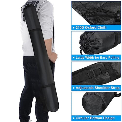 PATIKIL 51 Inch Tripod Monopod Case Bag, Nylon Camping Foldable Tripod Carry Case Storage Bag with Shoulder Strap for Outdoor Travel, Black - size: 51 Inch