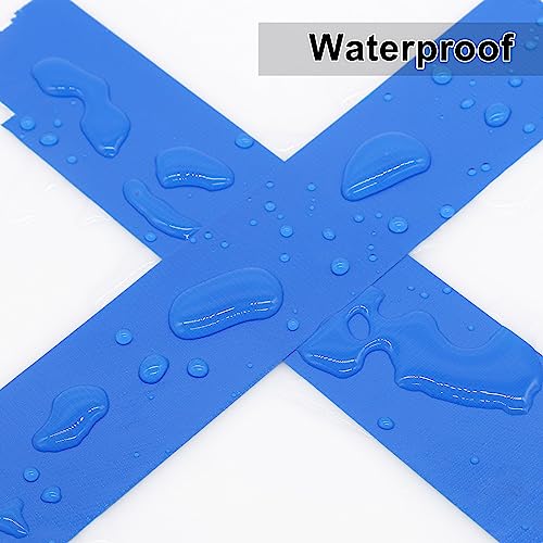 BOMEI PACK 3 Inch Blue Duct Tape Waterproof,9 Mil Thick Heavy Duty Duct Tape Blue,3 Inch x 60 Yards,No Residue,Strong,Flexible and All Weather,Professional for Indoor & Outdoor Use - color: blue