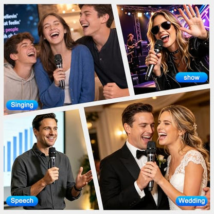 Wireless Microphone Karaoke System for TV and AUX Speaker | Supports Coaxial Optical 3.5mm AUX and Inputs, AUX or RCA Output to Speakers