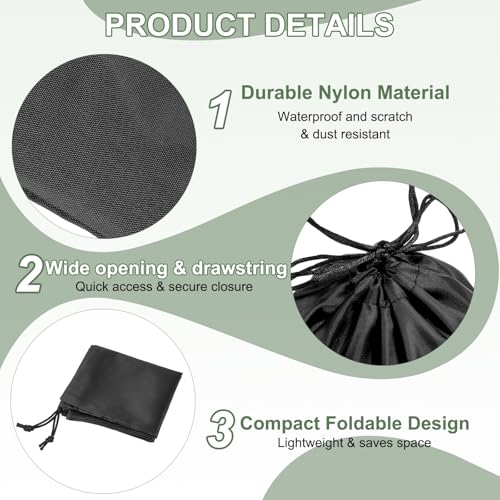 Tripod Case Bag, Nylon Tripod Storage Bag, Long Foldable Monopod Compact Carrying Organizer Pouch- Fitting for (Monopod/Light Stand/Umbrella/Travel) 24 x 6 In & 2 Pack & Black - size: 24 x 6 In