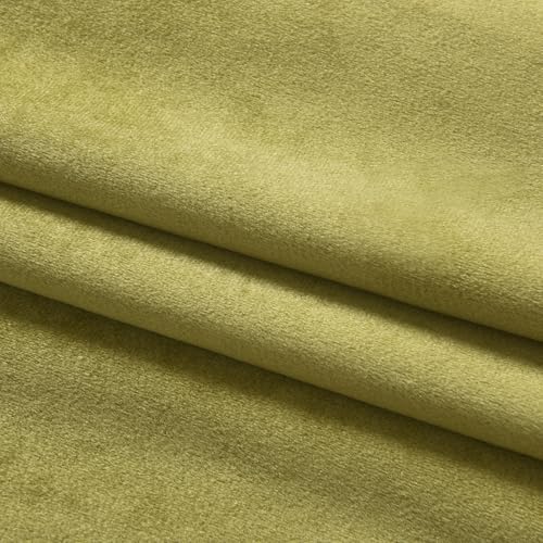 Roslynwood Velvet Curtain Cyan Yellow 63 inch Long - Curtains Block Light Super Soft Luxury Thermal Insulated Rod Pocket Window Drapes Panels for Living Room/Bedroom, 52 by 63 Inch, 2 Panels - color: Cyan Yellow, size: 52"W x 63"L (Pack of 2)