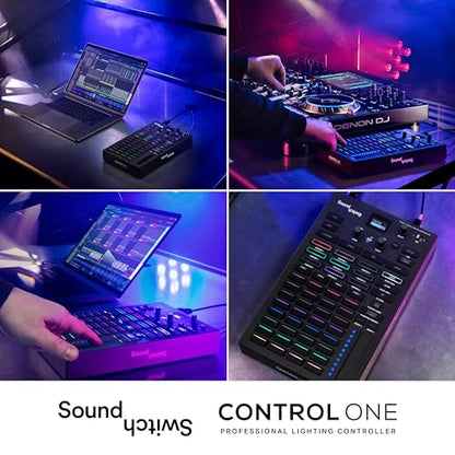 SoundSwitch Control One DMX Lighting Controller | 3-Month Free Trial SoundSwitch Software Access Included, DMX Hardware Support, and Philips Hue Smart Light Support - style: DMX Controller