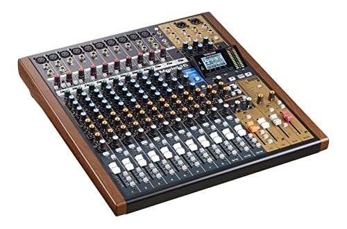 Tascam Model 16 All-In-One 16-track Mixing and Recording Studio, Analog Mixer, Digital Recorder, USB Audio Interface
