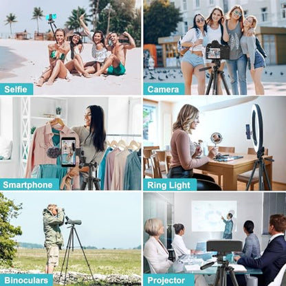 71 Inch Lightweight Tripod for Camera & Phone with Wireless Remote | Comes with phone holder and carry bag,travel-friendly,2-in-1 selfie stick and tripod design,Aluminum portable alloy body