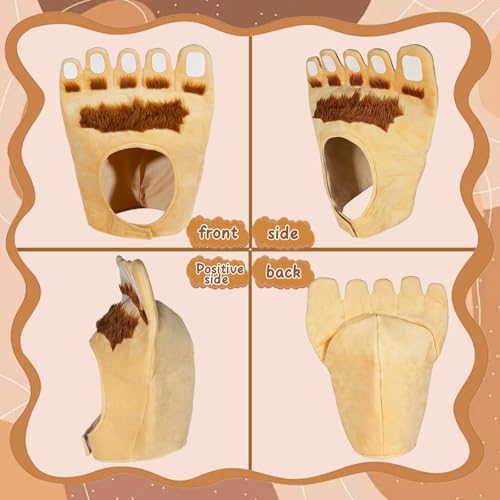 Bigfoot Hat Monster Sasquatch Foot Costume Funny Hat for Halloween | Funny Bigfoot Hat Sasquatch Monster Foot Costume Hat for Gag Gifts Weird Stuff Halloween Parties