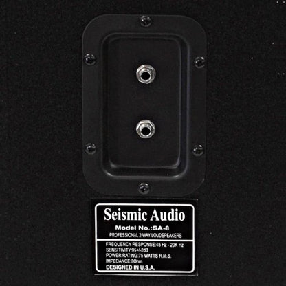 Seismic Audio - Pair of 8" PA DJ Pro Audio Band Speakers 150 Watts - Use as a Main or a Monitor - Karaoke - size: Pair