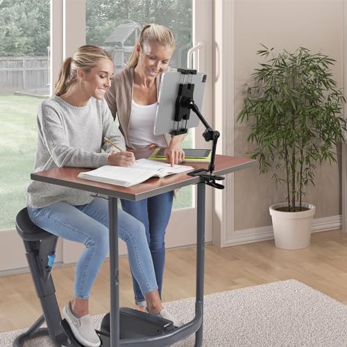 Mippko Tablet Holder for Desk/Table/Easel/Board/Shelf,360° Adjustable Aluminium Alloy Arm Metal Clamp iPad Mount,Compatible with 7~12.9" iPad/Nexus/LG G Pads/e-Reader/Switch