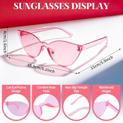 Short Bob Straight Hair Wigs with Bangs, Synthetic Fiber Colorful Hair, Cat Eye Glasses for Women (Pink) - color: Pink