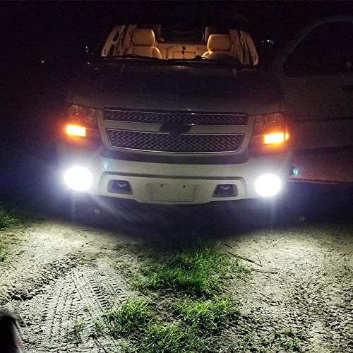 Alla Lighting 2800lm H8 H11 LED Fog Lights Bulbs, 6500K Xenon White H16 Replacement Xtreme Super Bright COB-72 SMD Cars Trucks - color: 6500K Xenon White