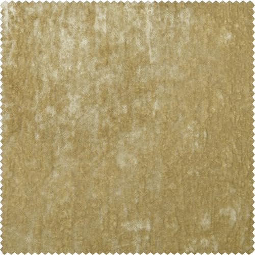 HPD Half Price Drapes Lush Crush Velvet Curtains - Room Darkening Curtain 108 Inches Long for Bedroom & Living Room, Luxury Look, Rod Pocket Design, (1 Panel), 50W x 108L, Gold - color: Gold, size: 50"W x 108"L (Pack of 1)