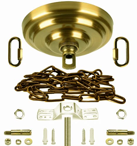 Heavy Duty Canopy Kit and 3.2 feet Pendant Light Fixture Chain for Chandelier or Swag Light Fixtures,Vintage Gold Copper - color: Gold copper